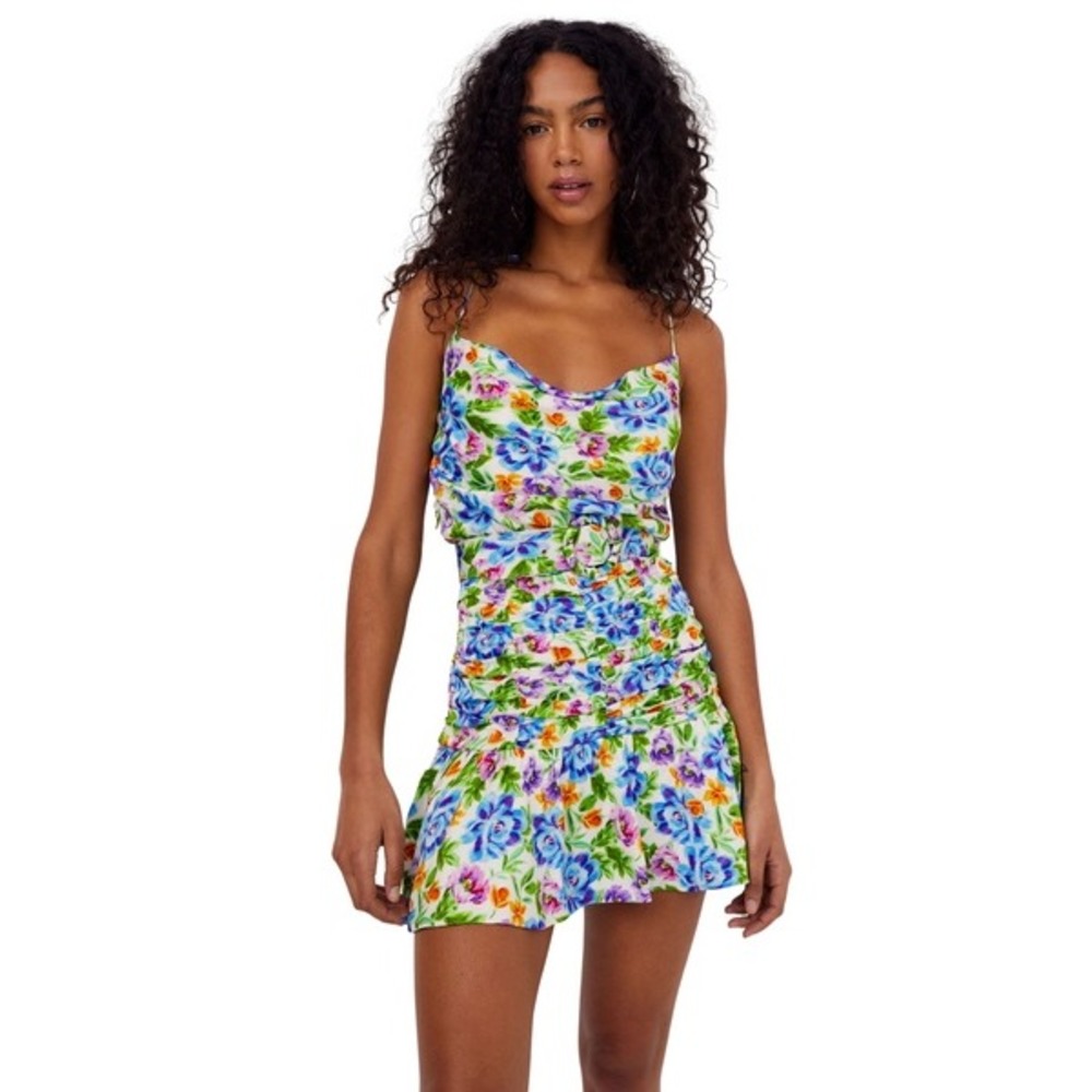 NWT For Love and Lemons Miranda Floral Belted Mini Dress (MSRP: $216) Large - Picture 1 of 10